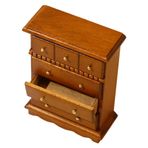 Toyvian Dollhouse Mobilya Dolabı Minyatür Çekmece Dolabı Komodin Modeli Vintage Mini Seramik Karo