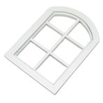 Toyvian Dollhouse Pencere Çerçevesi Minyatür Ahşap Pencere Modeli Dollhouse Mobilya Aksesuarları DIY Peri Seramik Karo