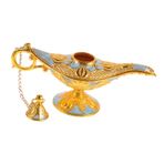 Toyvian Düğün Dekoru Aladdin'in Lambası Efsane ışık Retro Lamba Kandil Düğün Dekorasyonu Eski Dilek Lambası ışık Dilek Lambası Dilek Pot Saklama Kutusu Fırın Gaz Lambası Arap Çinko Alaşım