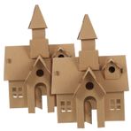 Toyvian Eğitici Karton Kale Oyun Evi Kale Yapım Oyuncakları Kağıt El Sanatları Kitleri El-göz Koordinasyon Oyuncağı