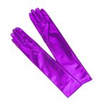 Toyvian Golightly Saten Eldiven Kostüm Eldivenleri Gelinler Eldiven Opera Eldivenleri Kızlar Için Dans Eldivenleri Saten Kostüm Eldiven Makyaj Yapmak Mor Bayanlar Performans Sahne