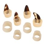 Toyvian Guzheng Tırnak Seti Islık Halka Güneş Paneli Bekar Ejderha Siyah Halka Kadınlar Için Yüzükler Gotik Punk Yüzükler Gotik Yüzükler Maskeleme Zincir Lir Yılan Beige Silika Jeli