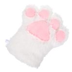 Toyvian Kedi Pençesi Eldivenleri Pervanesi Kedi Pençe Eldiven Kostüm Aksesuarı Kurt Pençe Eldiven Kedi Eldivenleri Kız Elbiseleri Çocuk Yüksek Kaliteli Pv Kadife Pençeler Hayvan Beyaz