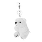 Toyvian kutup ayısı anahtarlık hafif anahtarlık Peluş askı süsleri küçük oyuncaklar çanta anahtarlık kolye köpek doldurulmuş hayvan anahtarlık kolye kabarık asılı dekorlar pp pamuk beyaz