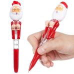 Toyvian Noel Kalemler 2 Noel Baba Mürekkep Kalemler Noel Tükenmez Kalemler LED Yılbaşı Boks Kalemleri Noel Için Santa Kalemler Çorap Iticiler Parti Iyilik Ofis Sınıf Malzemeleri