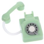 Toyvian Peri Evi Oyuncak Mini Vintage Telefon Aksesuarları Mini Vintage Doğum Günü Pastası Süslemeleri Minyatür Ev Telefon Modeli Küçük Döndürmek Için Mobilya Retro
