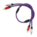 Toyvian Ses Hattı deneysel enstrüman araçları komponent kablosu ekipman sahne deney aletleri hoparlörler RCA ses kablosu Araç ses kablosu subwoofer kablosu video kablosu silgi Mor,Purple