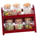 Toyvian Yemek Oyna Diy Minyatür Aksesuarlar Mini Şeker Kavanozu Mini Ev Dekorasyonu Şeker Şişesi Minyatür Cam Şişe Mini Ev Gıda Kavanozu Ev Aletleri Oyuncak Yemek Oyunu Mutfak Rafı Plastik