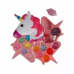 Toyz Dükkanım 2602 Unicorn Şekilli 3 Katlı Makyaj Güzellik Seti Kız Erkek Çocuk Oyuncak Eğitici Oyuncaklar