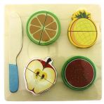 Toyz Dükkanım Ahşap Kesilebilir Meyveler Elma Karpuz Ananas Mandalina Kız Erkek Çocuk Oyuncak Eğitici Oyuncaklar