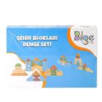 Toyz Dükkanım Blg-107A Ahşap Şehir Blok Seti Kız Erkek Çocuk Oyuncak Eğitici Oyuncaklar