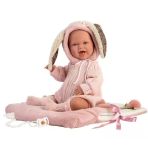 Toyz Dükkanım Llorens Uyku Tulumlu Yenidoğan Gülen Bebek Mimi 40Cm Kız Erkek Çocuk Oyuncak Eğitici Oyuncaklar