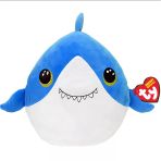 Toyz Dükkanım Ty Squishy Beanies Yastık Köpekbalığı Finsley 36Cm Kız Erkek Çocuk Oyuncak Eğitici Oyuncaklar