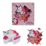 Toyz Dükkanım Unicorn Şekilli 3 Katlı Makyaj Güzellik Seti Kız Erkek Çocuk Oyuncak Eğitici Oyuncaklar