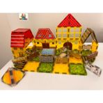 ToyznKidz 65 Parça Çiftlik Evi Temalı Manyetik Yapı Blokları-Steam Eğitici Karo Oyun Seti (7.5 Cm)