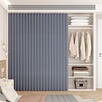 Toz Geçirmez Raf Perdesi Mutfak Dolabı Perdeleri Katlanabilir Lavabo Altı Perdesi Gardırop Banyo Yıkama Dolabı için Kolay Kurulum (Mavi G 160 x Y 200 cm)
