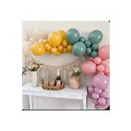 Toz Pembe-Pastel Pembe-Ada Çayı-Zerdeçal-Deniz Kumu Balon Seti 100 Adet