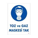 Toz ve Gaz Maskesi Uyarı Levhası 25X35 Kod:18 - Belirtilmemiş - 0