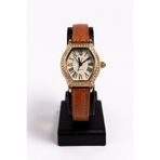 Toz Vintage Cazion Kahverengi Deri Kayış Gold Kasa Taş Detaylı Kadın Vintage Retro Saat