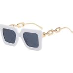 Toz Vintage Chain Vintage & Retro Güneş Gözlüğü - Beyaz