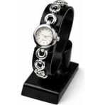 Toz Vintage Coneya Silver Metal Zincir Bileklik Saat Minimal Kadın Vintage Retro Saat - Beyaz