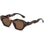 Toz Vintage Crimp Vintage & Retro Güneş Gözlüğü - Leopar
