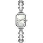 Toz Vintage Cuviane Silver Metal Beyaz Geometrik Kordon Kadın Vintage Retro Saat