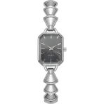 Toz Vintage Cuviane Silver Metal Siyah Geometrik Kordon Minimal Kadın Vintage Retro Saat