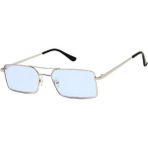 Toz Vintage Drizmo Dörtgen Unisex Retro Güneş Gözlüğü - Mavi