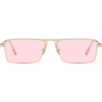 Toz Vintage Drustle Dikdörtgen Vintage & Retro Güneş Gözlüğü - Pembe