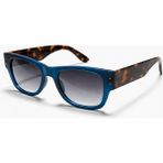 Toz Vintage Fevron Mavi Leopar Desen Köşeli Kemik Unisex UV400 Vintage Retro Güneş Gözlüğü