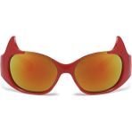Toz Vintage Horned Kırmızı Değişken Renk Vintage Retro Unisex Güneş Gözlüğü