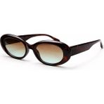 Toz Vintage Jurvin Leopar Retro Oval Kalın Kemik Unisex UV400 Vintage Retro Güneş Gözlüğü - Çok Renkli