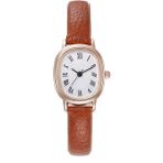 Toz Vintage Kahverengi Uprise Vintage Retro Oval Kadın Kol Saati - Açık Kahverengi