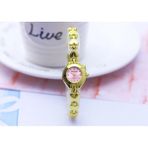 Toz Vintage Kalpli Yuvarlak Gold Vintage&retro Saat - Sarı - Pembe