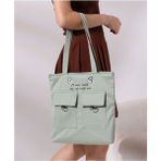 Toz Vintage Kedi Figürlü Fermuarlı Kol Omuz Çantası - 35 x 35 - Yeşil