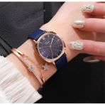 Toz Vintage Leather Deri Kordon Kadın Kol Saati - Buz Mavisi