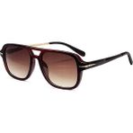 Toz Vintage Lorven Kahverengi Retro Pilot Kemik Gold Detaylı Unisex UV400 Vintage Retro Güneş Gözlüğü