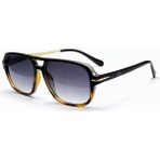 Toz Vintage Lorven Leopar Retro Pilot Kemik Gold Detaylı Unisex UV400 Vintage Retro Güneş Gözlüğü - Çok Renkli