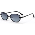 Toz Vintage Luvron Siyah Cam Siyah Retro Oval Ince Sap Unisex UV400 Vintage Retro Güneş Gözlüğü