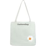 Toz Vintage Mini Papatya Desenli Fermuarlı Bez Omuz Kol Çantası - 35 x 35 - Yeşil