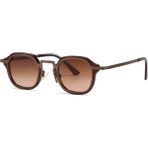 Toz Vintage Murian Kahverengi Retro Yuvarlak Metal Unisex UV400 Vintage Retro Güneş Gözlüğü