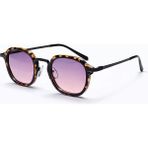 Toz Vintage Murian Leopar Retro Yuvarlak Metal Unisex UV400 Vintage Retro Güneş Gözlüğü - Çok Renkli