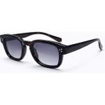 Toz Vintage Narkel Siyah Cam Leopar Desenli Retro Kare Kemik Unisex UV400 Vintage Retro Güneş Gözlüğü - Çok Renkli