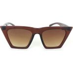 Toz Vintage Olvi Kahverengi Oversized Kedi Güneş Gözlüğü