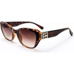 Toz Vintage Omenar Leopar Desenli Retro Kare Kemik Unisex UV400 Vintage Retro Güneş Gözlüğü - Çok Renkli