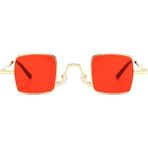 Toz Vintage Orzo Kare Unisex Retro Güneş Gözlüğü - Kırmızı