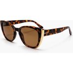 Toz Vintage Purvelon Leopar Desenli Retro Kare Kemik Unisex UV400 Vintage Retro Güneş Gözlüğü - Çok Renkli