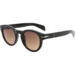Toz Vintage Purzen Kahverengi Cam Siyah Yuvarlak Kemik Unisex UV400 Vintage Retro Güneş Gözlüğü