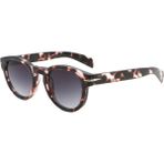 Toz Vintage Purzen Zebra Desenli Retro Yuvarlak Kemik Cam Unisex UV400 Vintage Retro Güneş Gözlüğü - Turkuaz